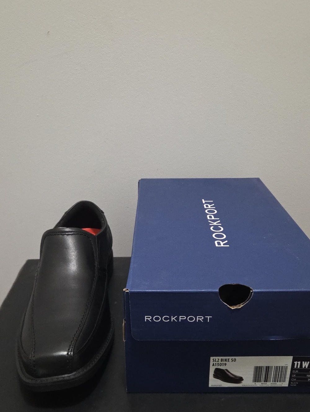 Rockport SL2 Bike, Black Slip-On Loafer, Removabke Insole, Mens Size 11 WIDE